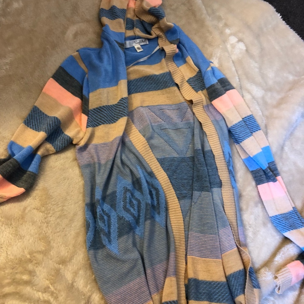 Native print pastel sweater
